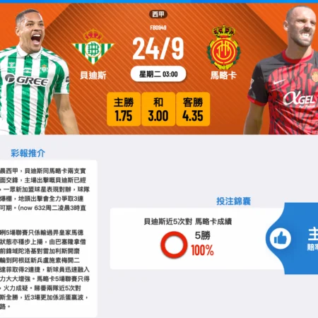 貝迪斯 vs 馬略卡:西甲聯賽賽前分析與預測