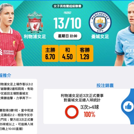 利物浦女足对决曼城女足赛前分析:谁能在英超联赛中脱颖而出?