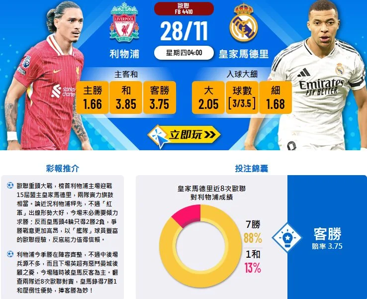 利物浦 vs 皇家馬德里