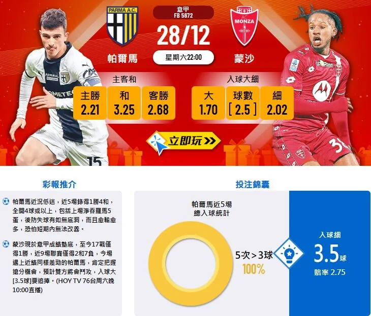 帕爾馬 vs 蒙扎