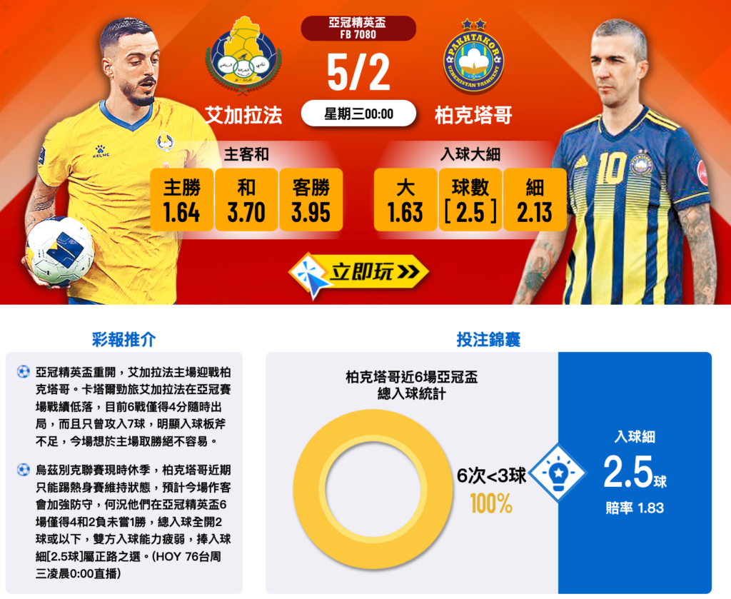 艾加拉法 vs 柏克塔哥