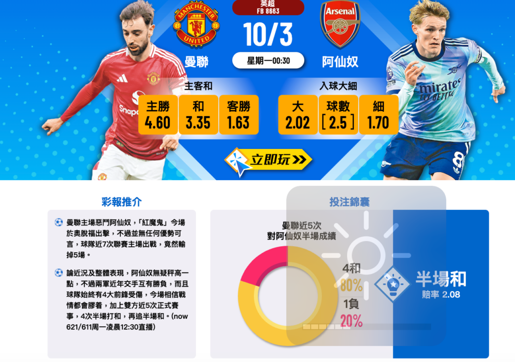 曼聯 vs 阿仙奴