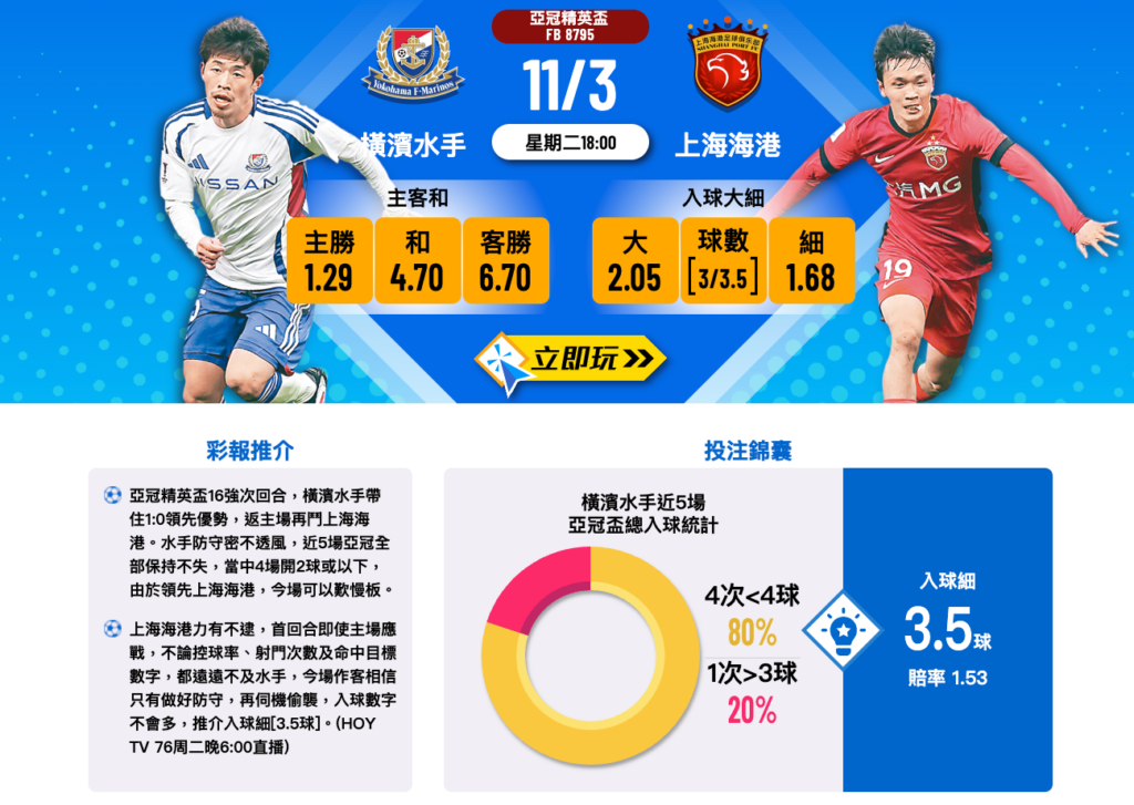 橫濱水手 vs 上海海港